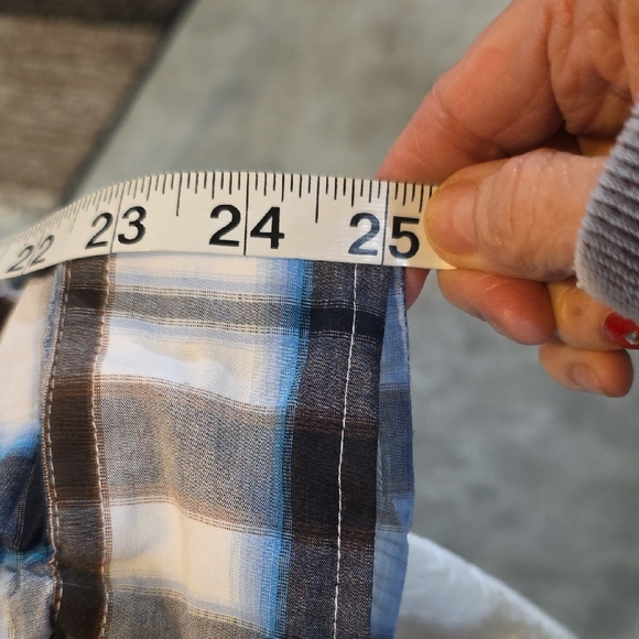 Rafter C Cowboy Collection Blue Plaid Pearl Snap Western Shirt Mens L - Picture 9 of 9